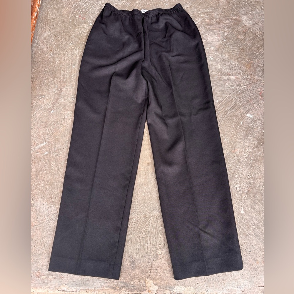 Vintage 80s Solos by Koret Black Pull On Stretch Dress Pants Women’s Size 14 Re